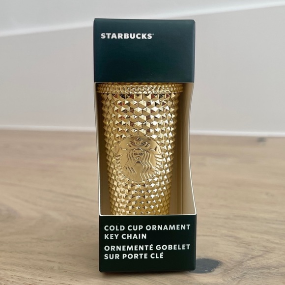 Starbucks Other - NEW Starbucks Gold Bling Studded Keychain or Ornament Holiday 2022